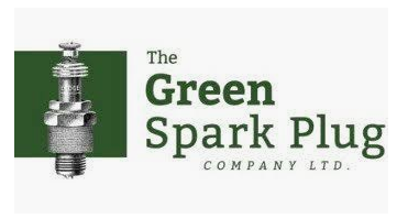 green spark plug logo